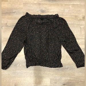 Ann Taylor. Long sleeve. Scrunch neck /waist line. XL. Black w/ Polk a dots.